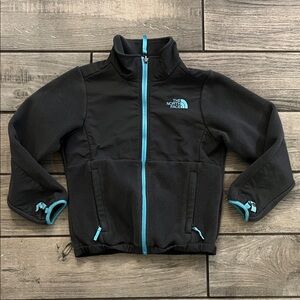 The North Face Black Jacket with Teal Details